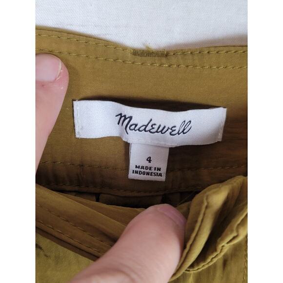 Madewell Drapey Wide Leg Cargo Pants in Spiced Olive, sz 4 - Picture 9 of 16